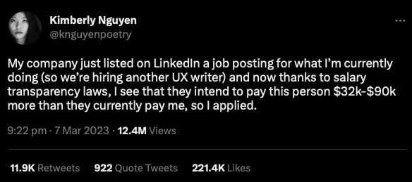 The understandably disgruntled employee's tweets have gone viral.