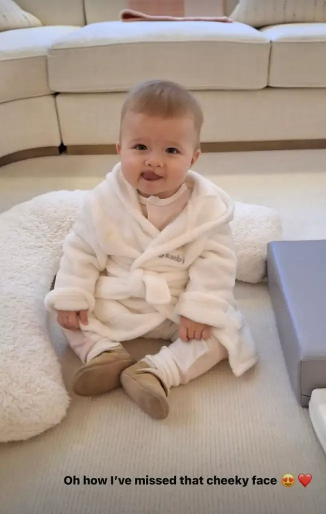 The boxer uploaded a sweet picture of little Bambi to his Instagram Story.