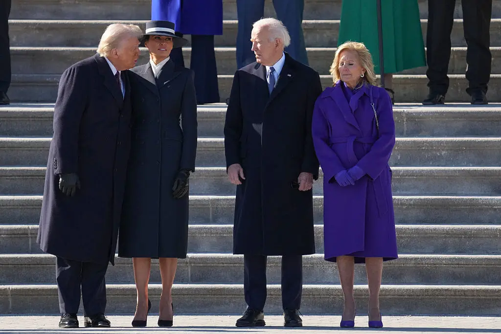 However, the US President has now been accused of falling asleep on camera 'more times' than his predecessor (CHRIS KLEPONIS/Getty Images)