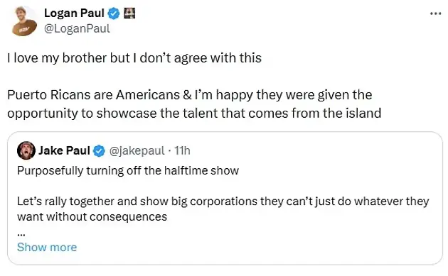 Logan Paul responded to his brother's comments about Bad Bunny (Logan Paul/x.com)