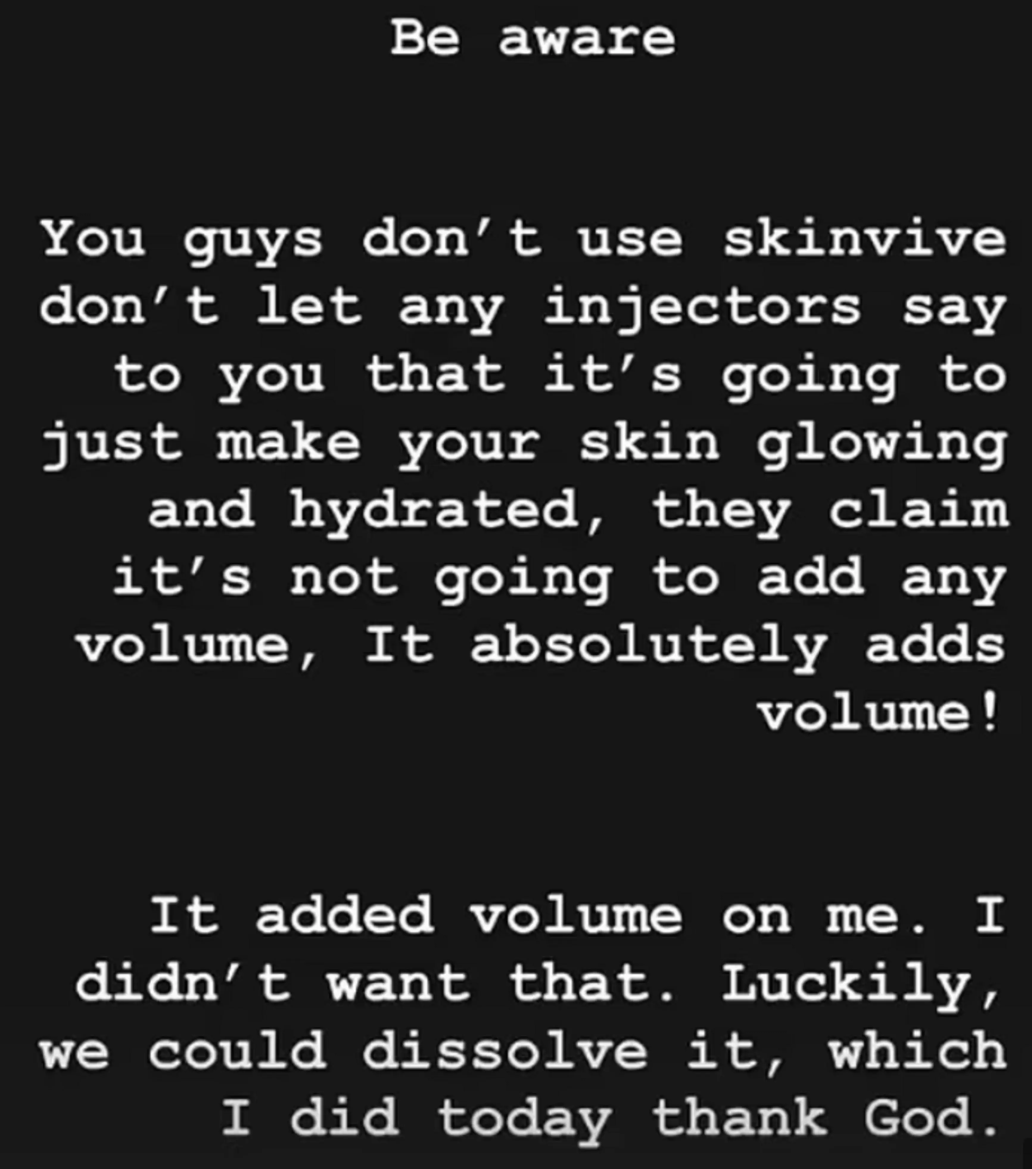 The reality star was candid on her Instagram Story. (Instagram/@lisarinna)