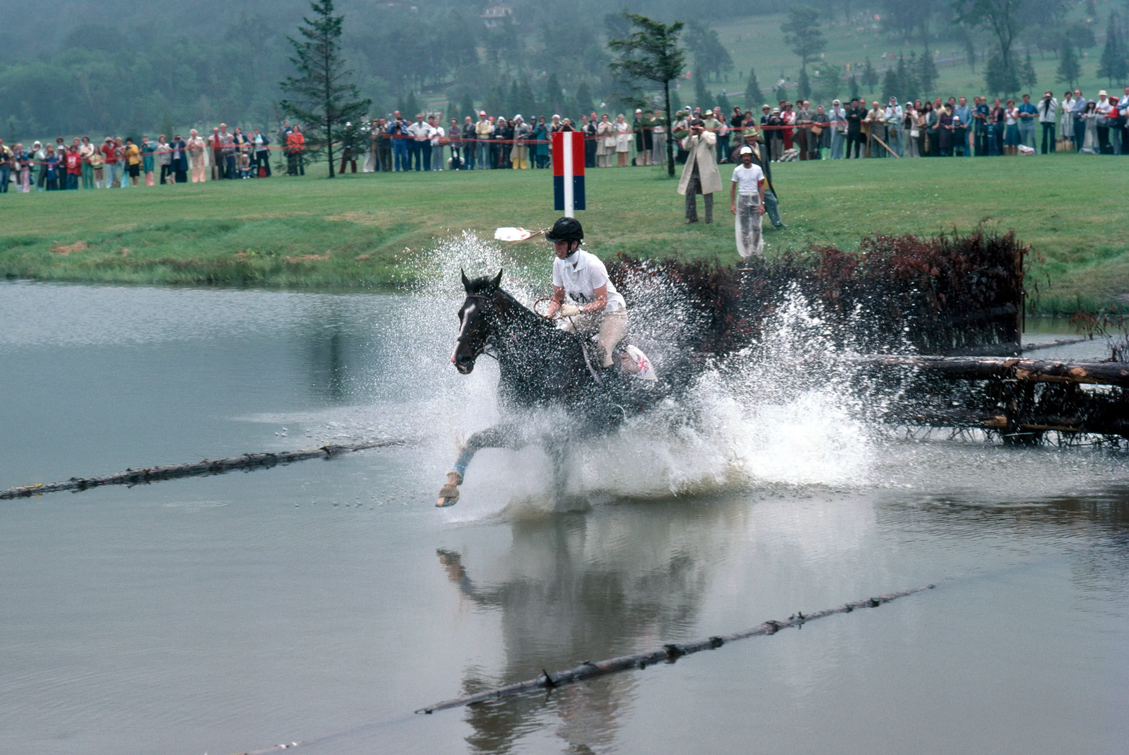 The Princess Royal also received a horse-related head injury at the 1976 Olympics. (Gerry Cranham/Offside via Getty Images)