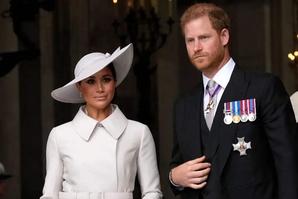 A body language expert has spilt the tea on Meghan Markle and Prince Harry's relationship. (Matt Dunham - WPA Pool/Getty Images)