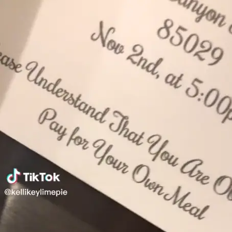 Viewers are divided on the wedding invitation.