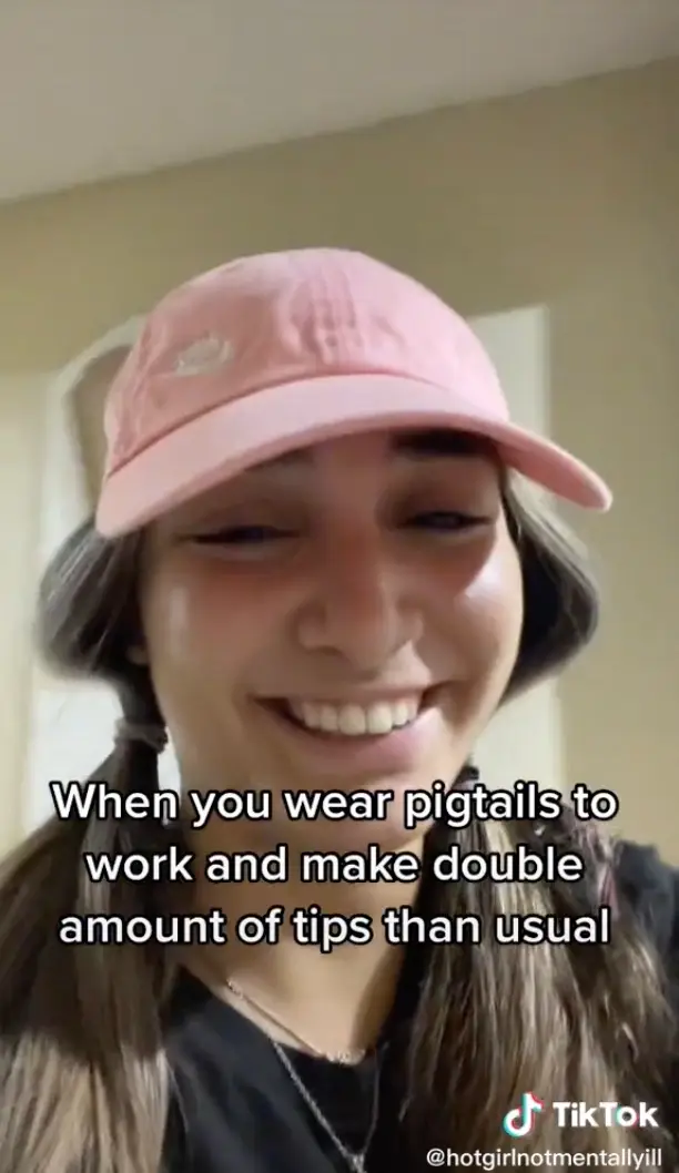 Grace racked up the extra cash by putting her hair in pigtails.