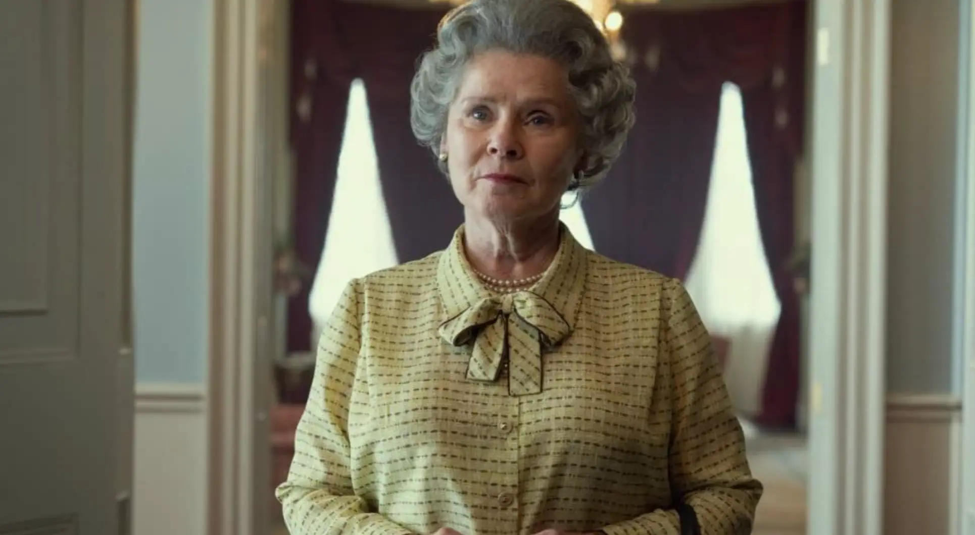 Imelda Staunton as Queen Elizabeth II in The Crown.