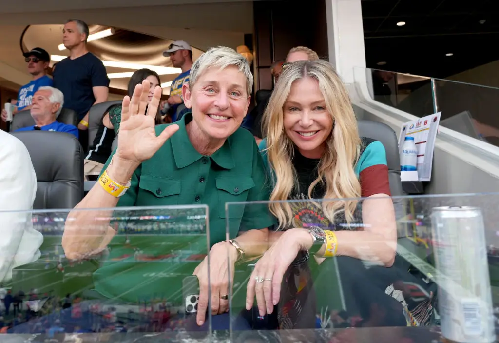 Ellen and Portia said 'bye bye' to the US (Kevin Mazur / Contributor / Getty)