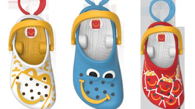 Fans can bag themselves a very cute Crocs keyring with their Happy Meal (McDonalds)