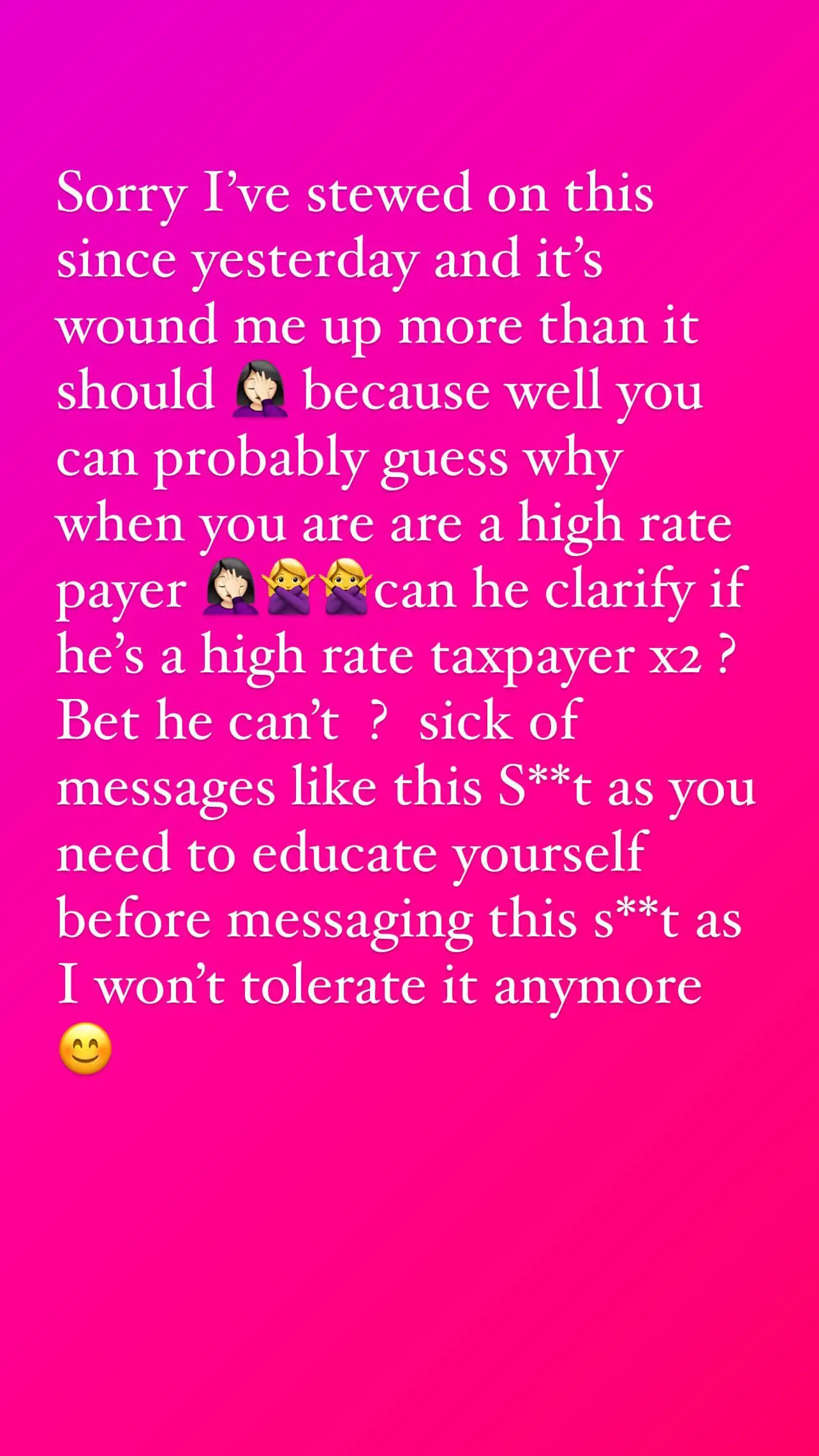 Sue spoke out about what had happened (Instagram/@theradfordfamily)