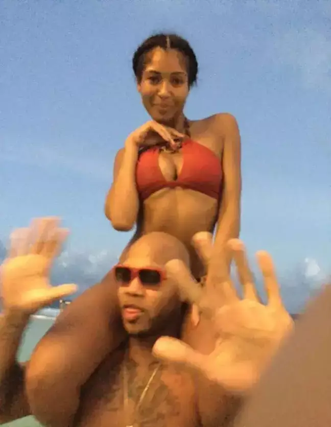 Flo Rida and his son's mum Alexis Adams.