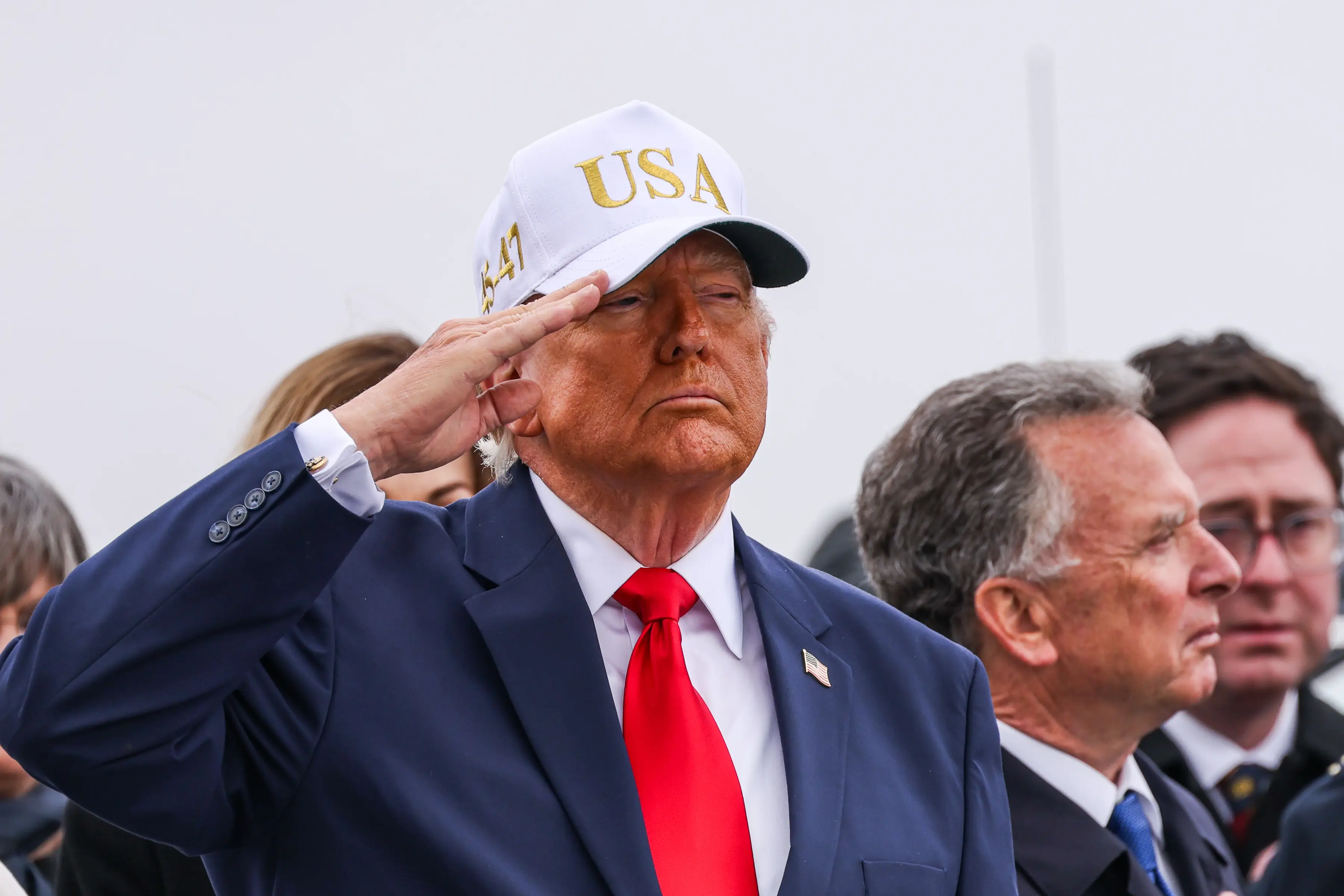 Over the weekend, Trump attended the dignified transfer of six US soldiers who were killed in the Middle Eastern conflict (Valerie Plesch/Bloomberg via Getty Images)