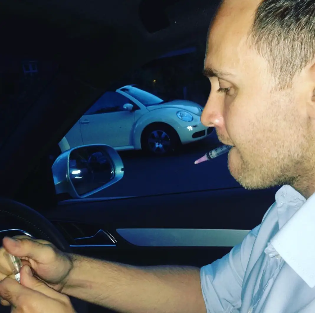 Becky's husband would help with her IVF injections.