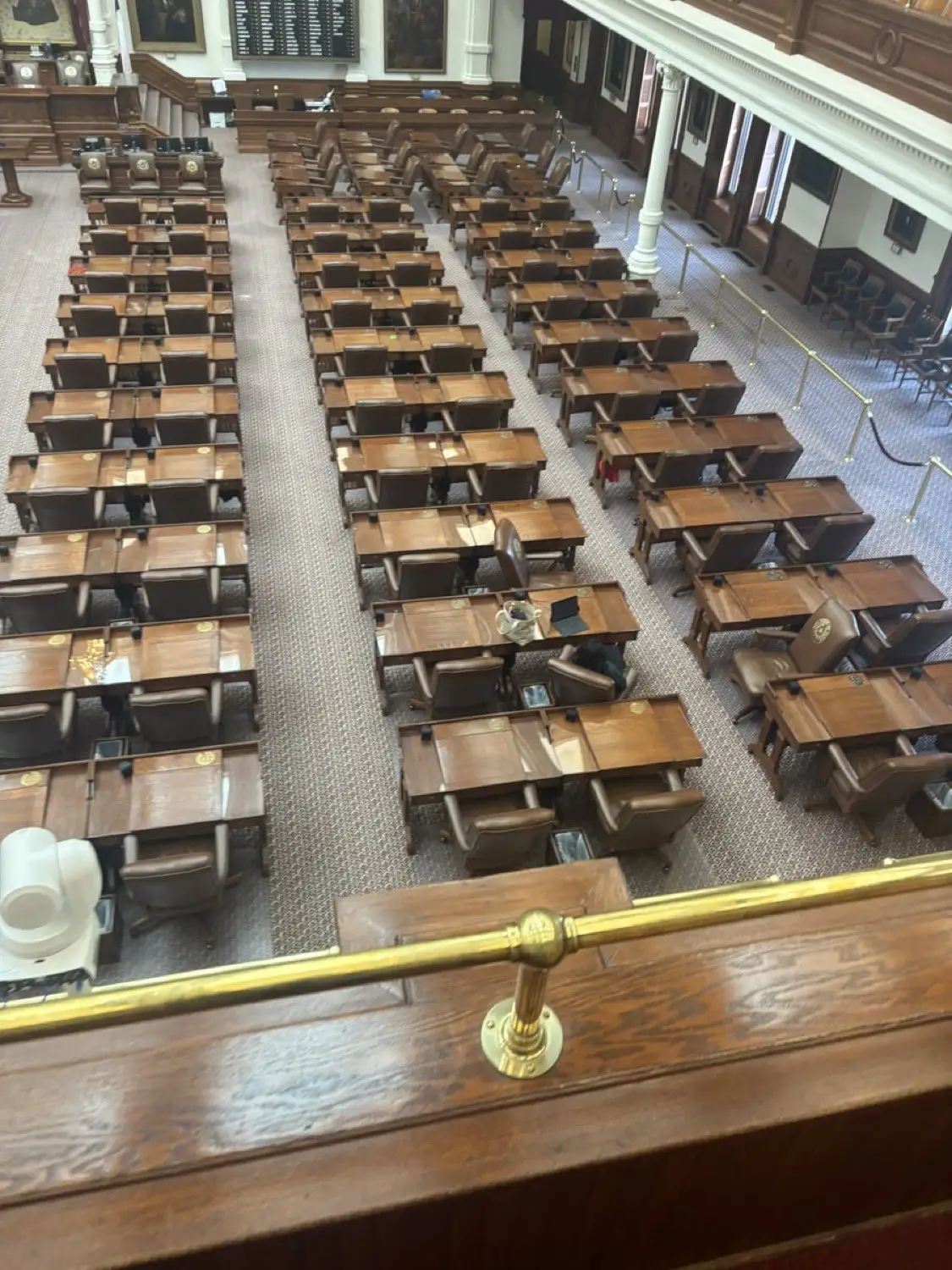 Collier spent the night locked in the state House on Monday (X/@SarahisCensored)