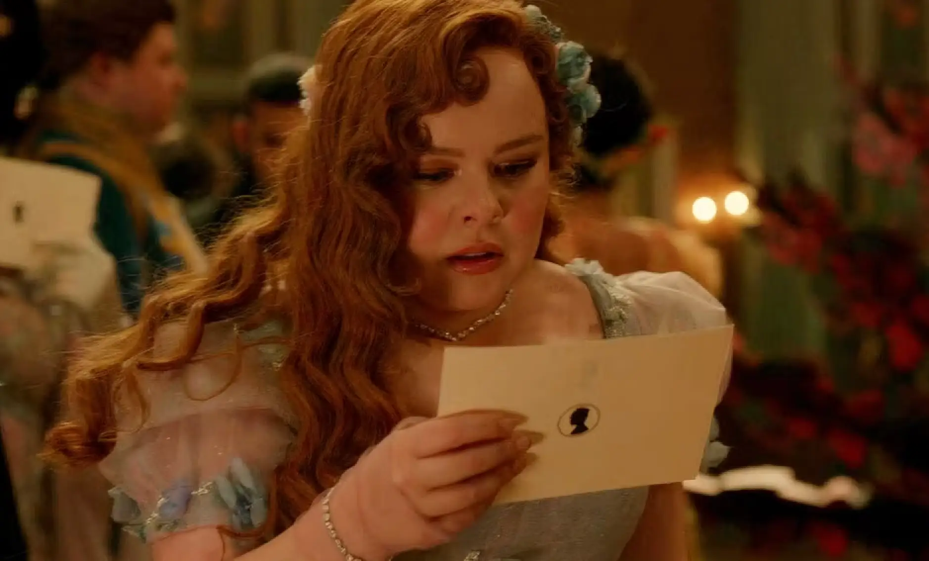 Penelope revealed herself as Lady Whistledown in the final episode of season three. (Netflix)