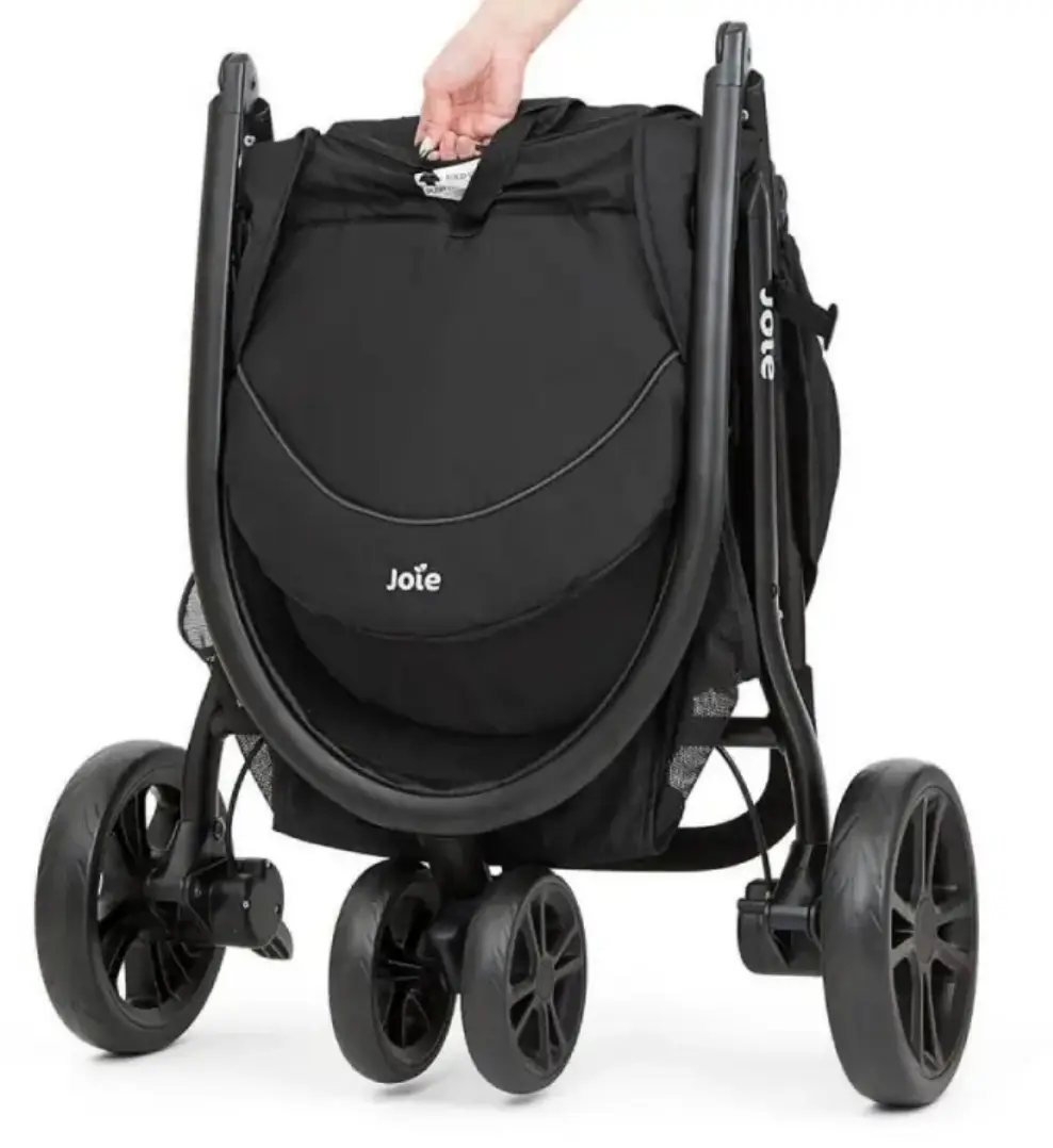 The pram folds down one handed and is compact enough for most car boots and travel.