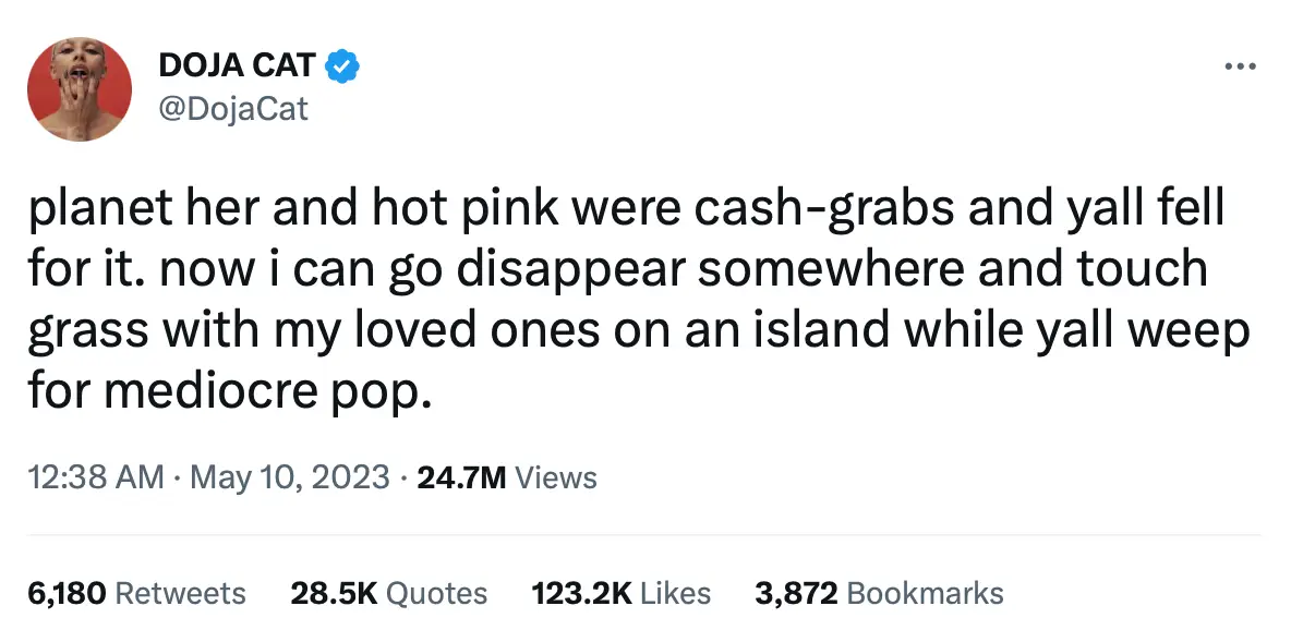 The tweet has divided the internet.