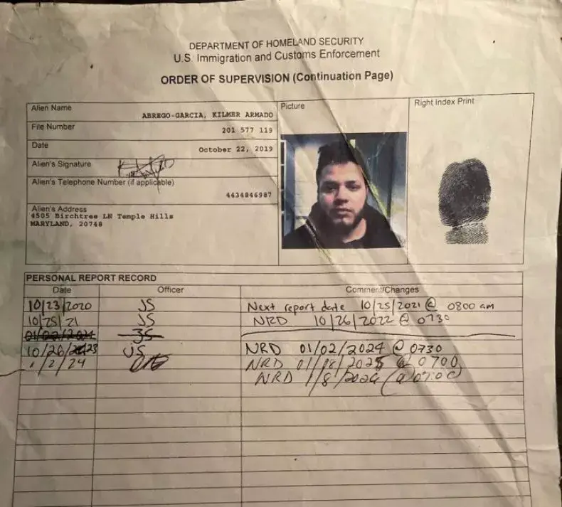 Abrego Garcia was deported in March (Court Filing)