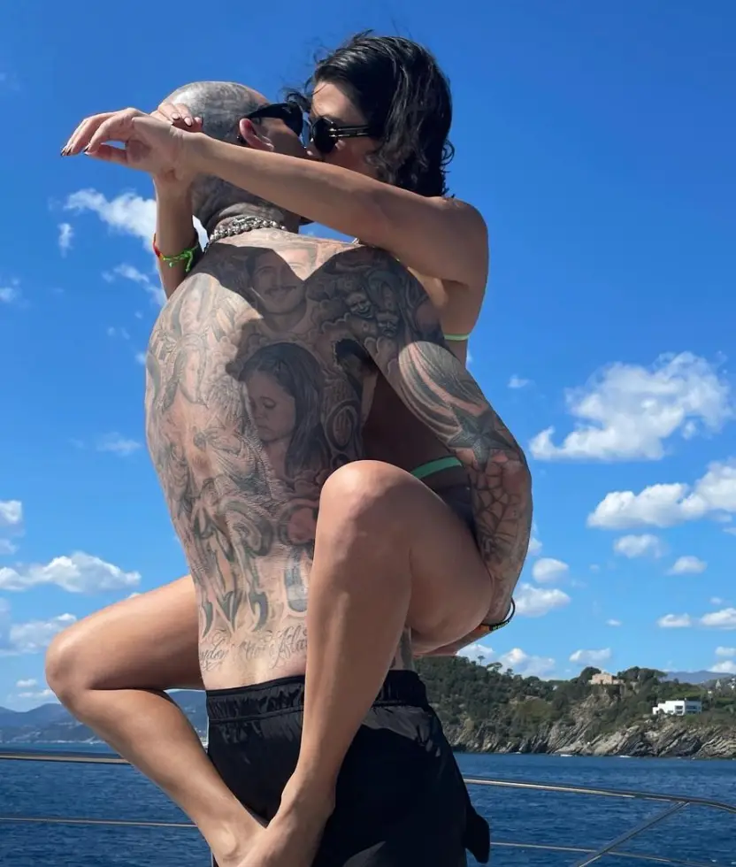 Kourtney credited her husband Travis for his constant reassurance.