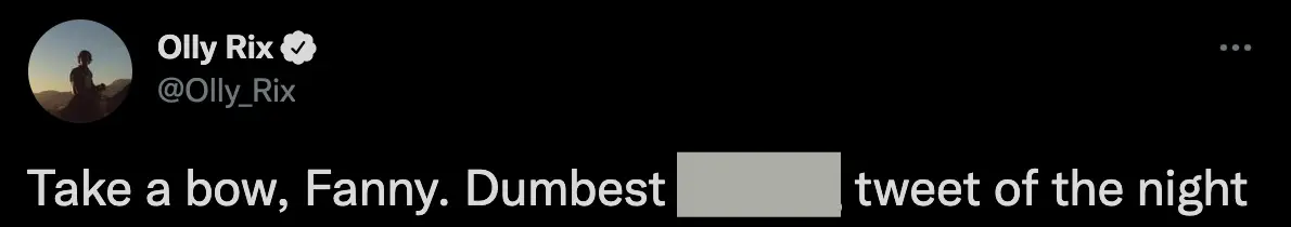 Olly Rix also clapped back (