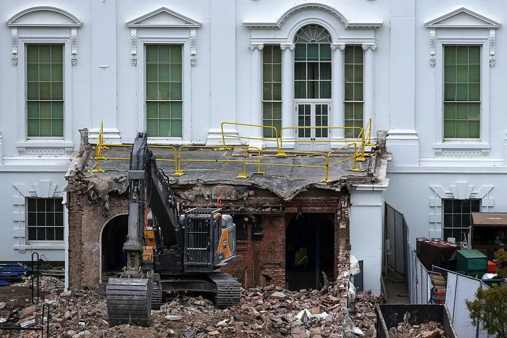 Trump's tore down the East Wing of the White House, which has long been home to the offices of America’s first ladies (Alex Wong / Staff / Getty Images)