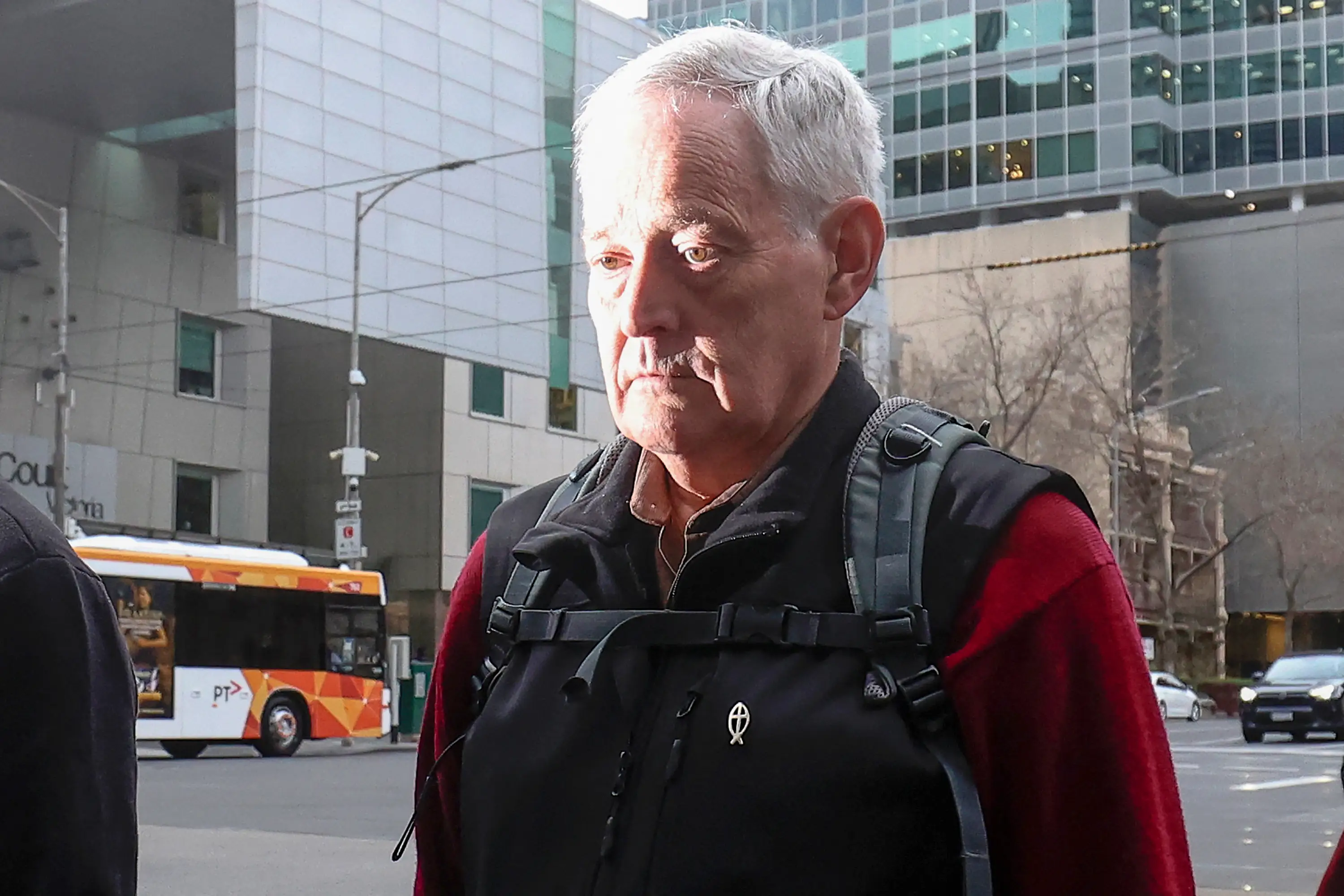 Pastor Ian Wilkinson shocked the court by offering the murderer his forgiveness (Jason South / The Age via Getty Images)
