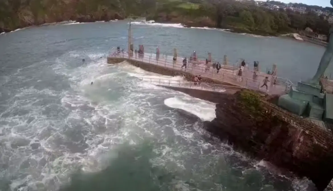 Girl in Devon was swept into the sea.
