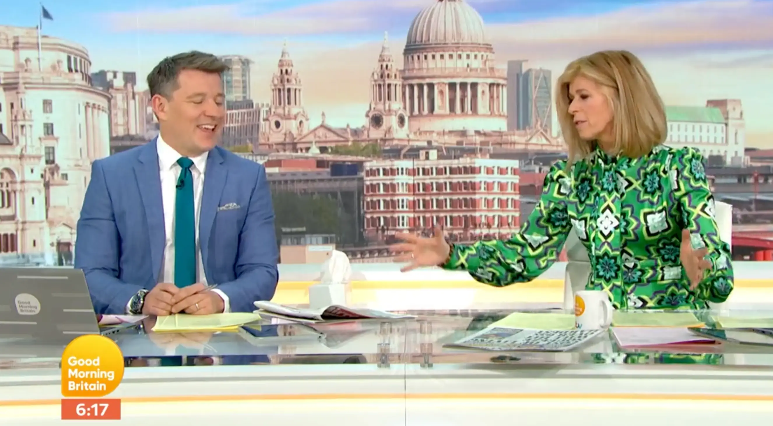 Kate revealed she once spilt coffee across the studio (