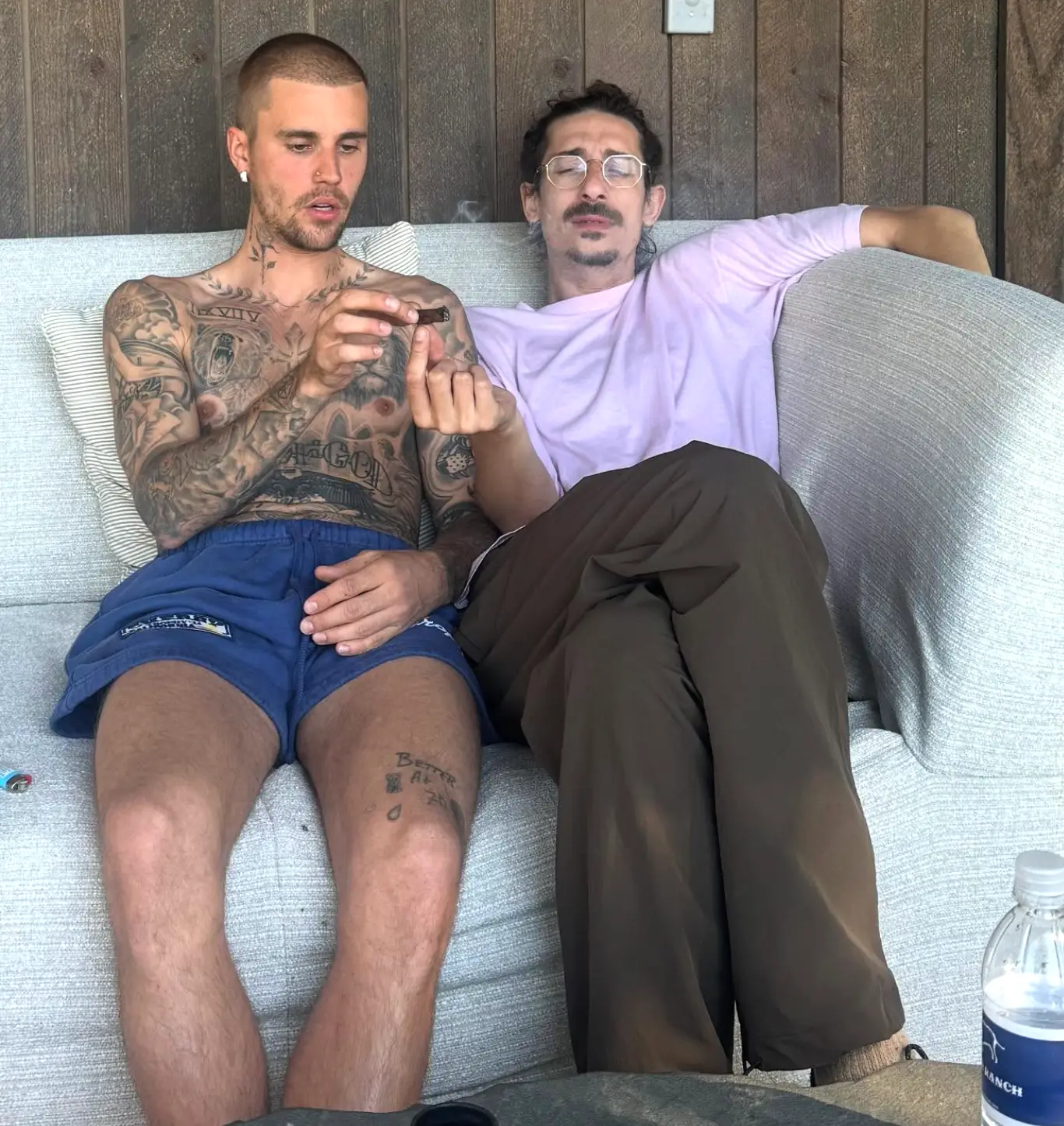 Bieber could be seen smoking in the same area (Instagram/@justinbieber)