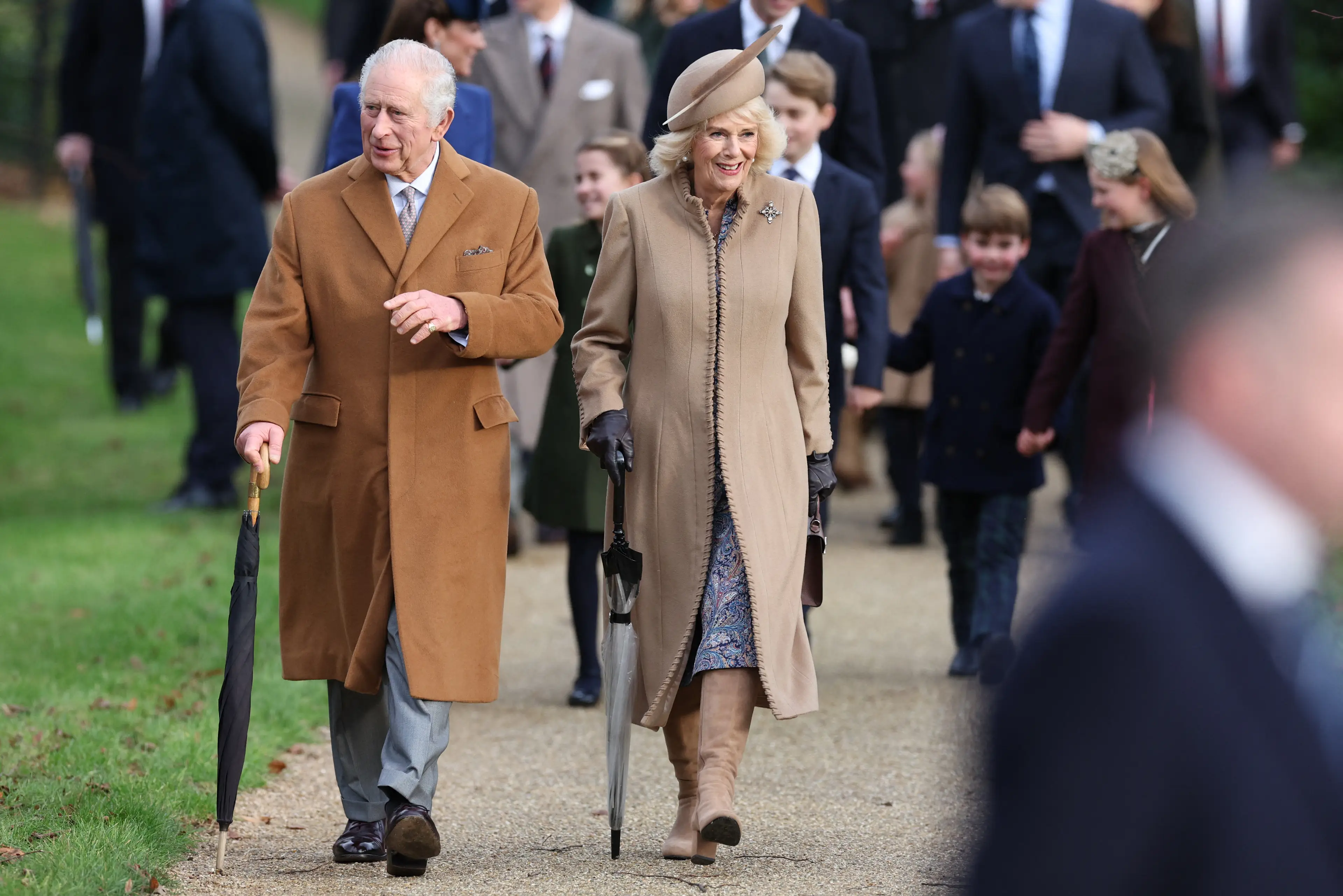 Charles and Camilla will host a horde of senior royals (ADRIAN DENNIS/AFP via Getty Images)