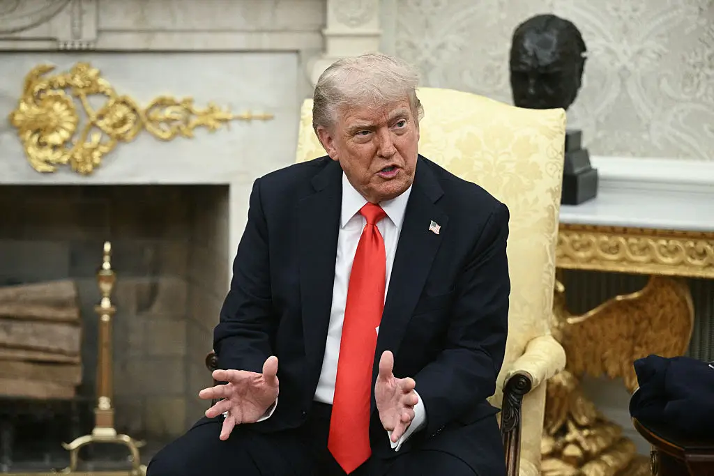 Trump, 78, called the 22-year-old activist a 'young, angry person' in a series of shocking remarks (BRENDAN SMIALOWSKI / Contributor / Getty Images)