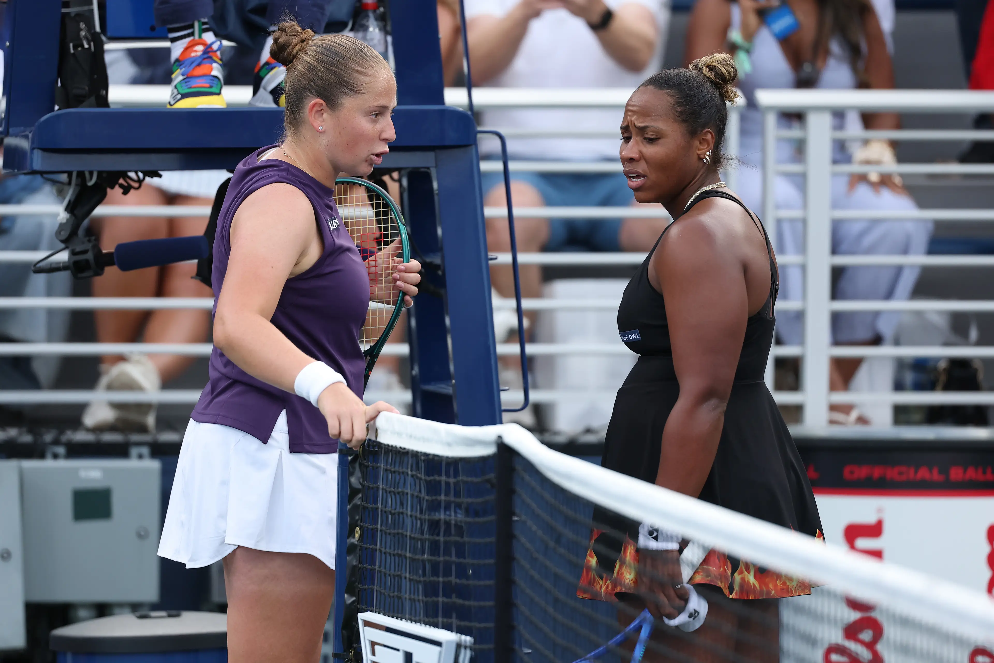 The pair butted heads after shaking hands (Clive Brunskill/Getty Images)