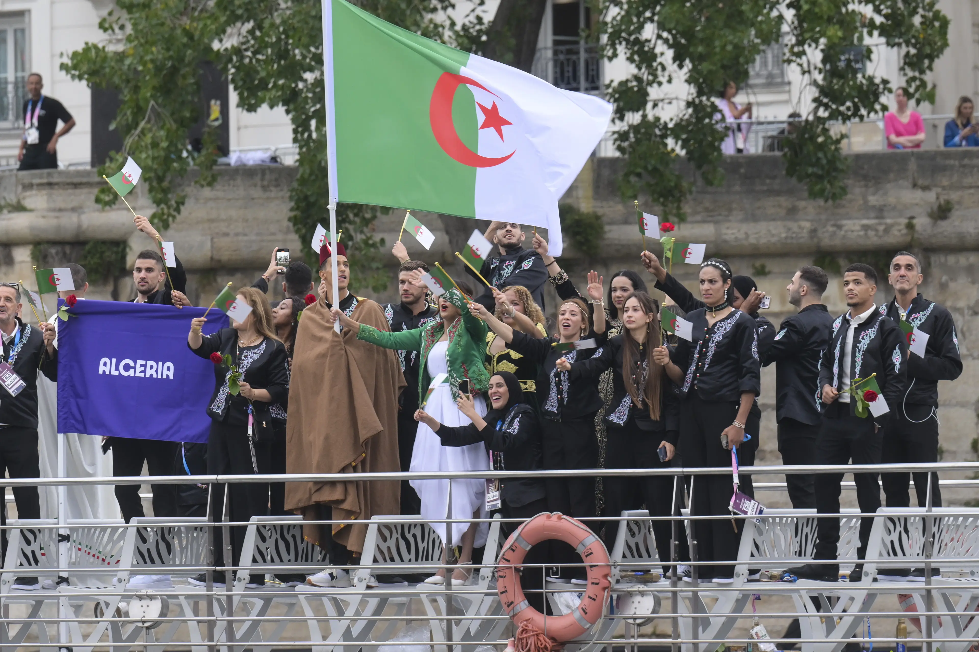 Athletes from Algeria's Olympics team (Mehmet Murat Onel/Anadolu via Getty Images)