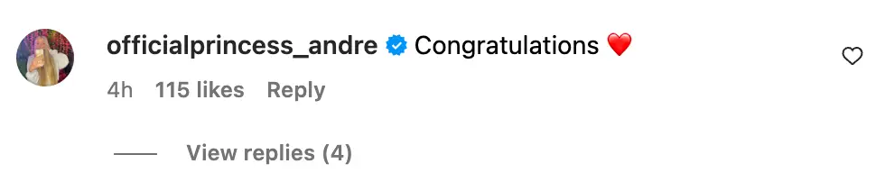 16-year-old Princess seemed excited about the upcoming arrival of her new sibling.