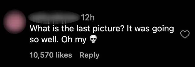 Some didn't like the photo. (Instagram)