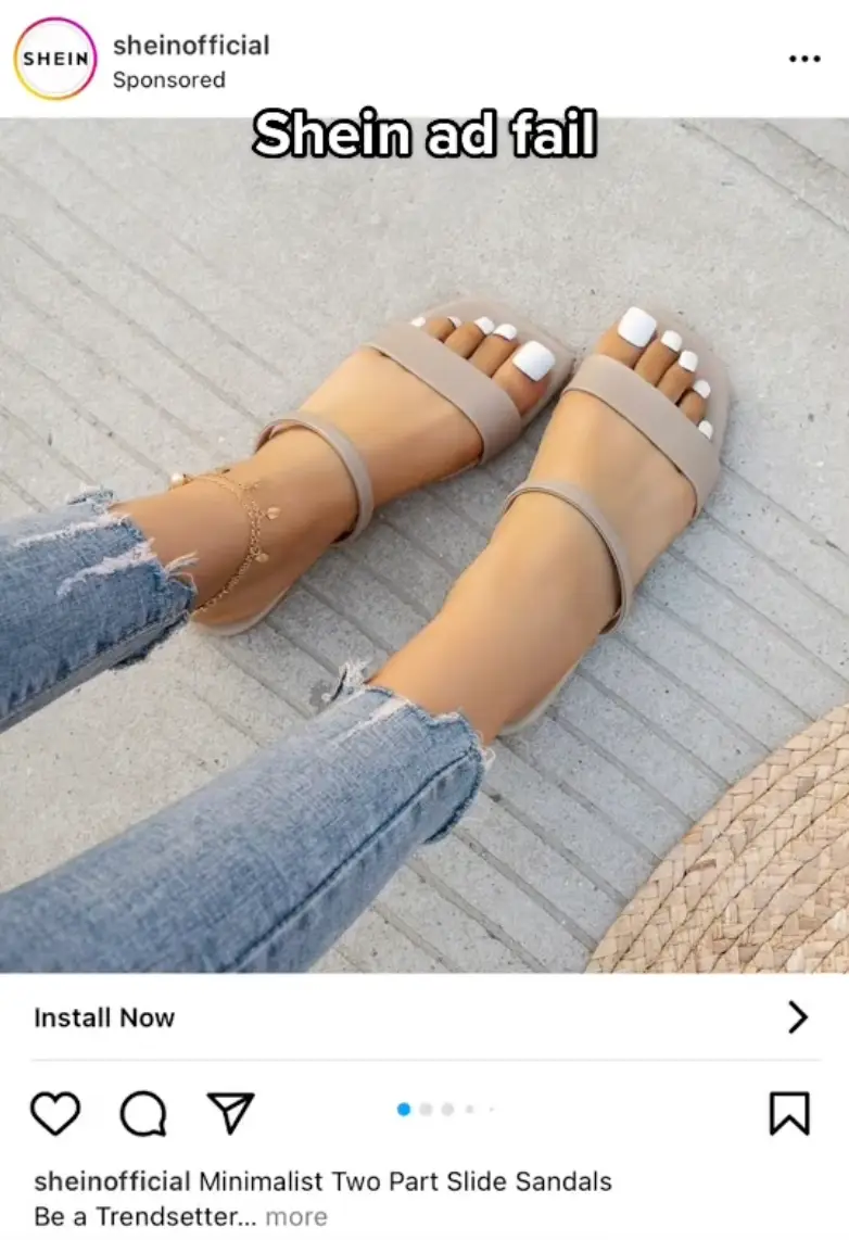 The advert has had some shoppers 'screaming'. (TikTok/@smallpal/Shein)