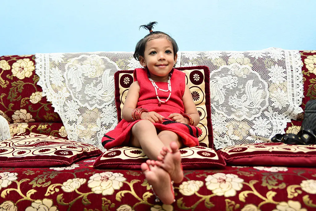 Aryatara Shakya is the new 'virgin goddess' (Safal Prakash Shrestha/NurPhoto via Getty Images)