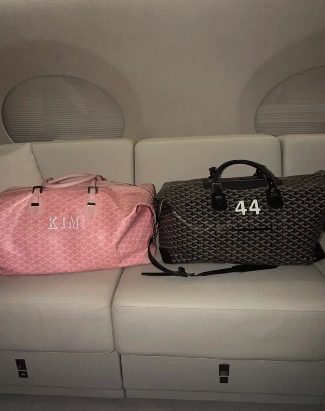 Kardashian shared a snap of their matching bags (Instagram/@kimkardashian)