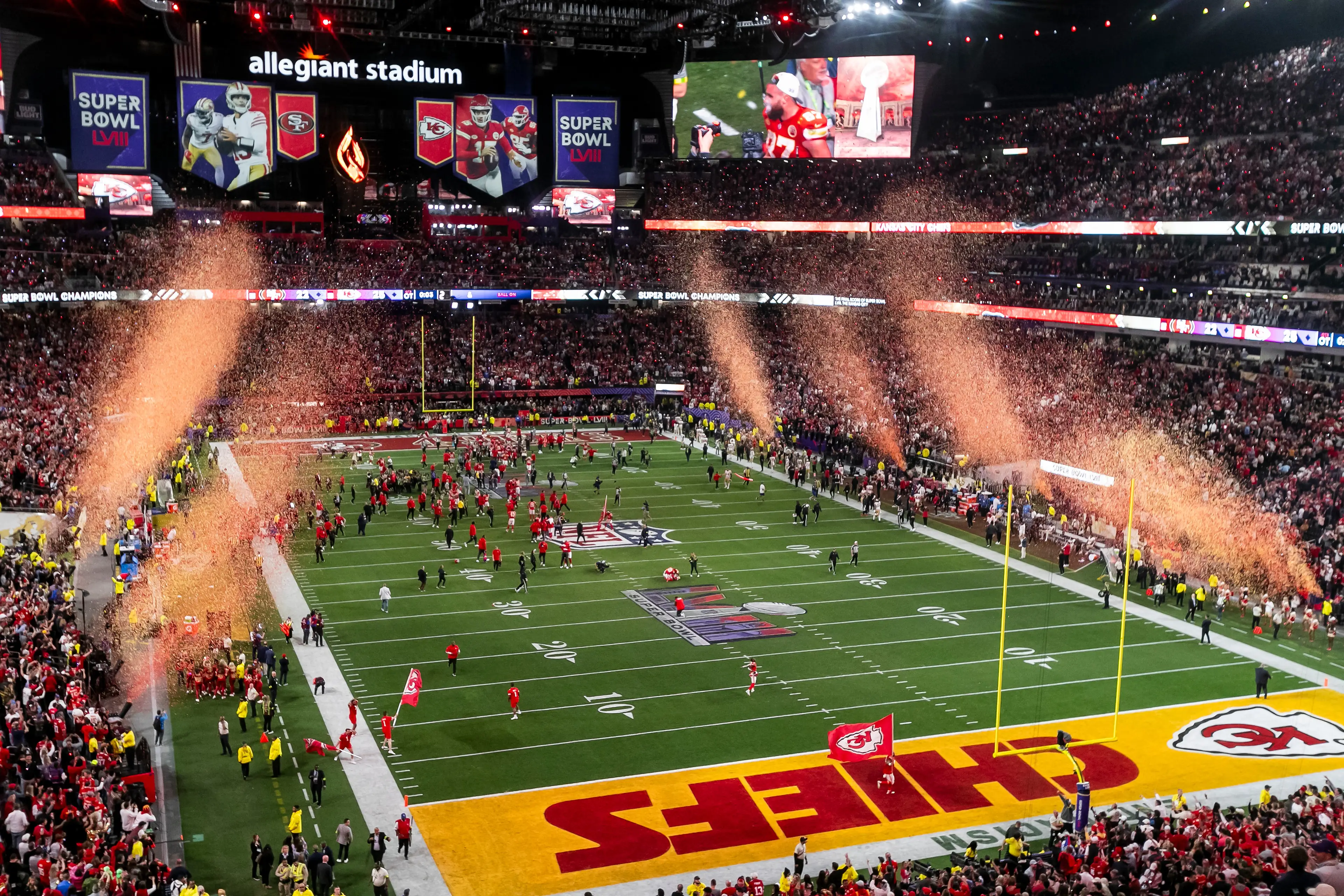 The NFL has chosen to remove the 'End Racism' banners from the Super Bowl end zones (Nick Tre. Smith/Icon Sportswire via Getty Images)