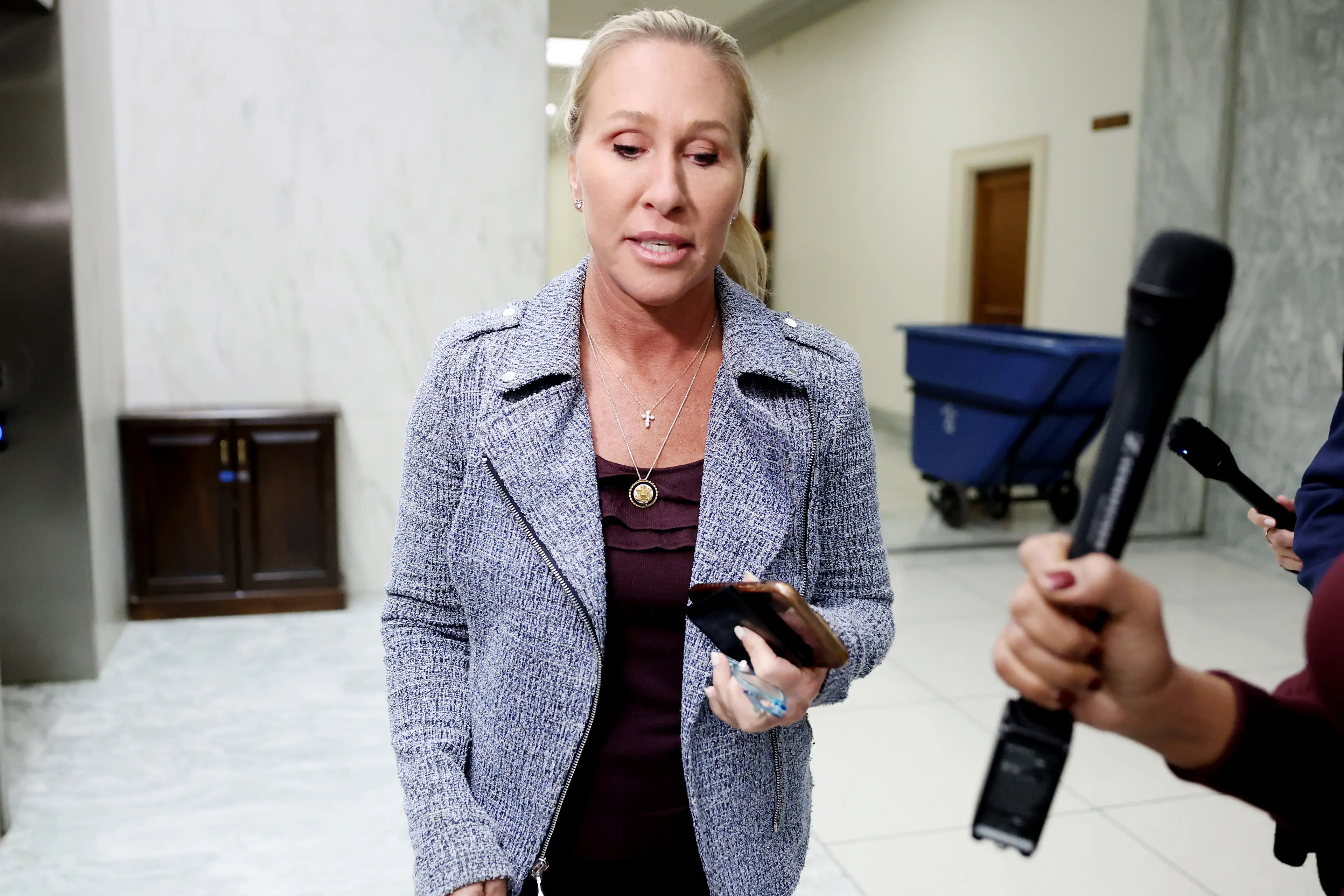 Taylor-Greene also shared a tweet condemning Trump's attack (Anna Moneymaker/Getty Images)