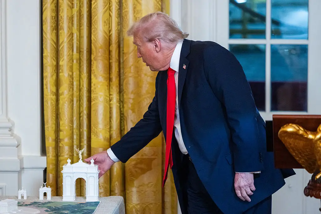 The monument is inspired by the Arc de Triomphe in Paris (Bloomberg/Getty Images)