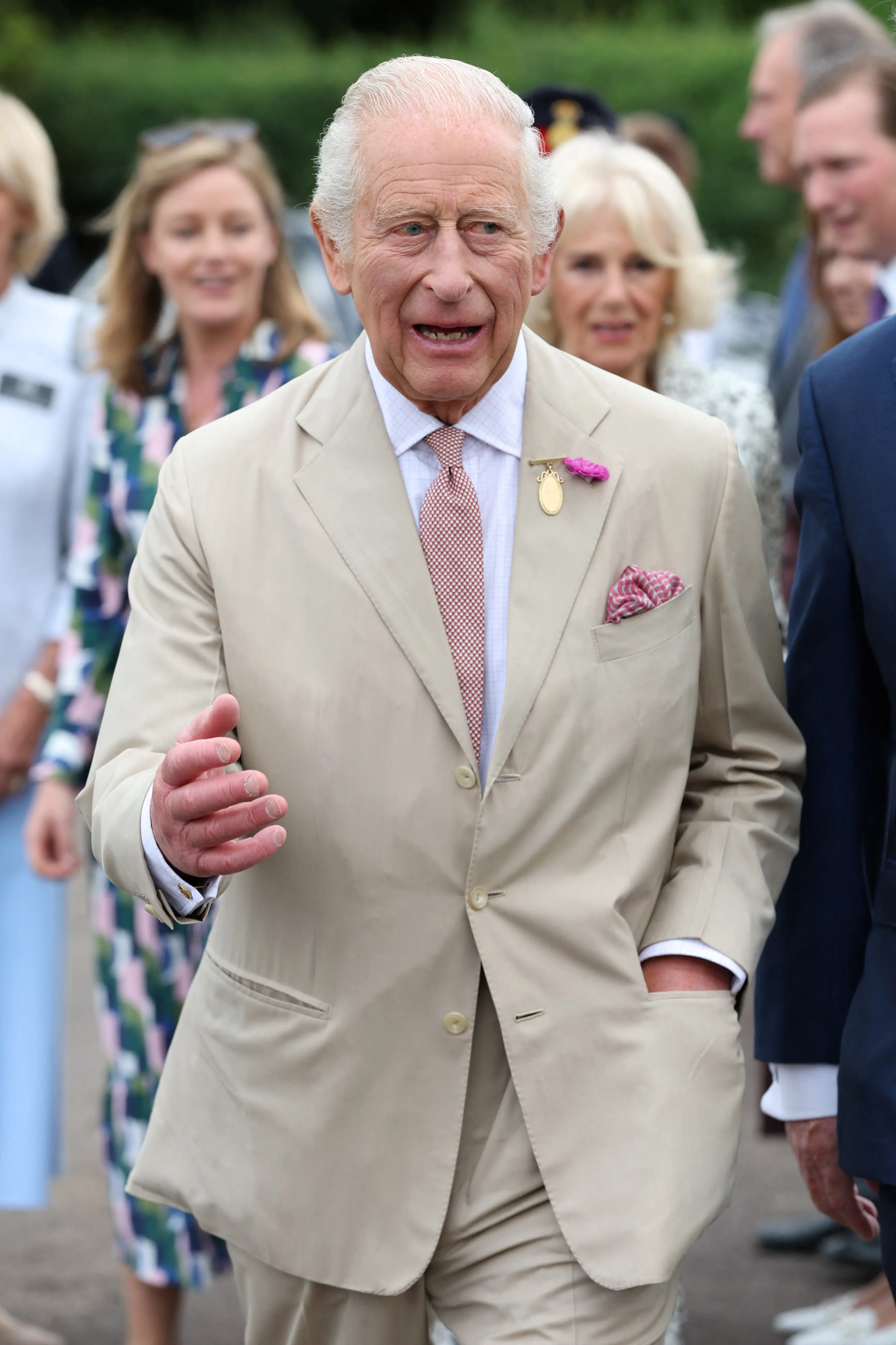 The monarch's two word-response has divided opinion (WPA Pool / Getty Images)