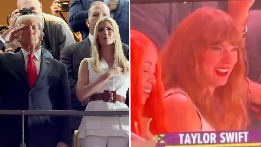 Super Bowl viewers left divided over major difference in crowd’s reaction to Donald Trump and Taylor Swift’s