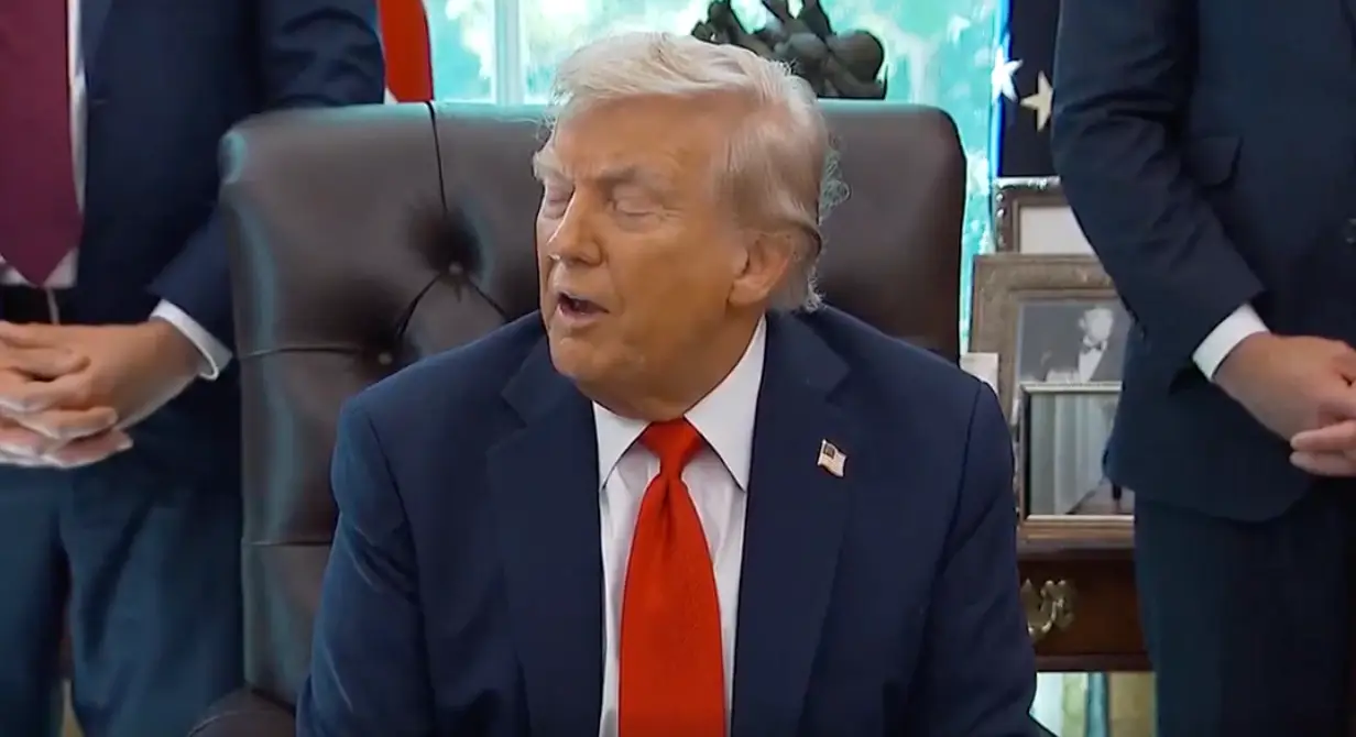 Some said Trump was covering his hand (CNN)