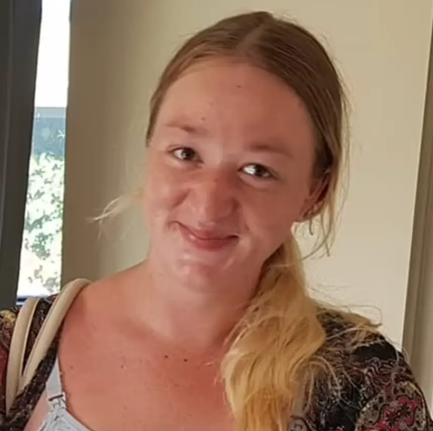 Heartbroken mum Samantha Stephson left the funeral shortly after it began.