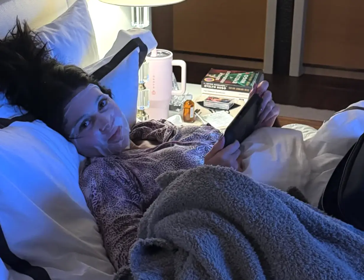 Some eagle-eyed Instagram users have spotted what appears to be a pack of playing cards with pictures of the couple on a bedside table (Instagram/@kyliejenner)