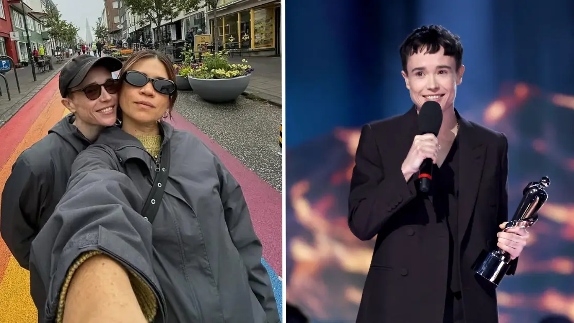 Instagram/@elliotpage/Cindy Ord/Getty Images