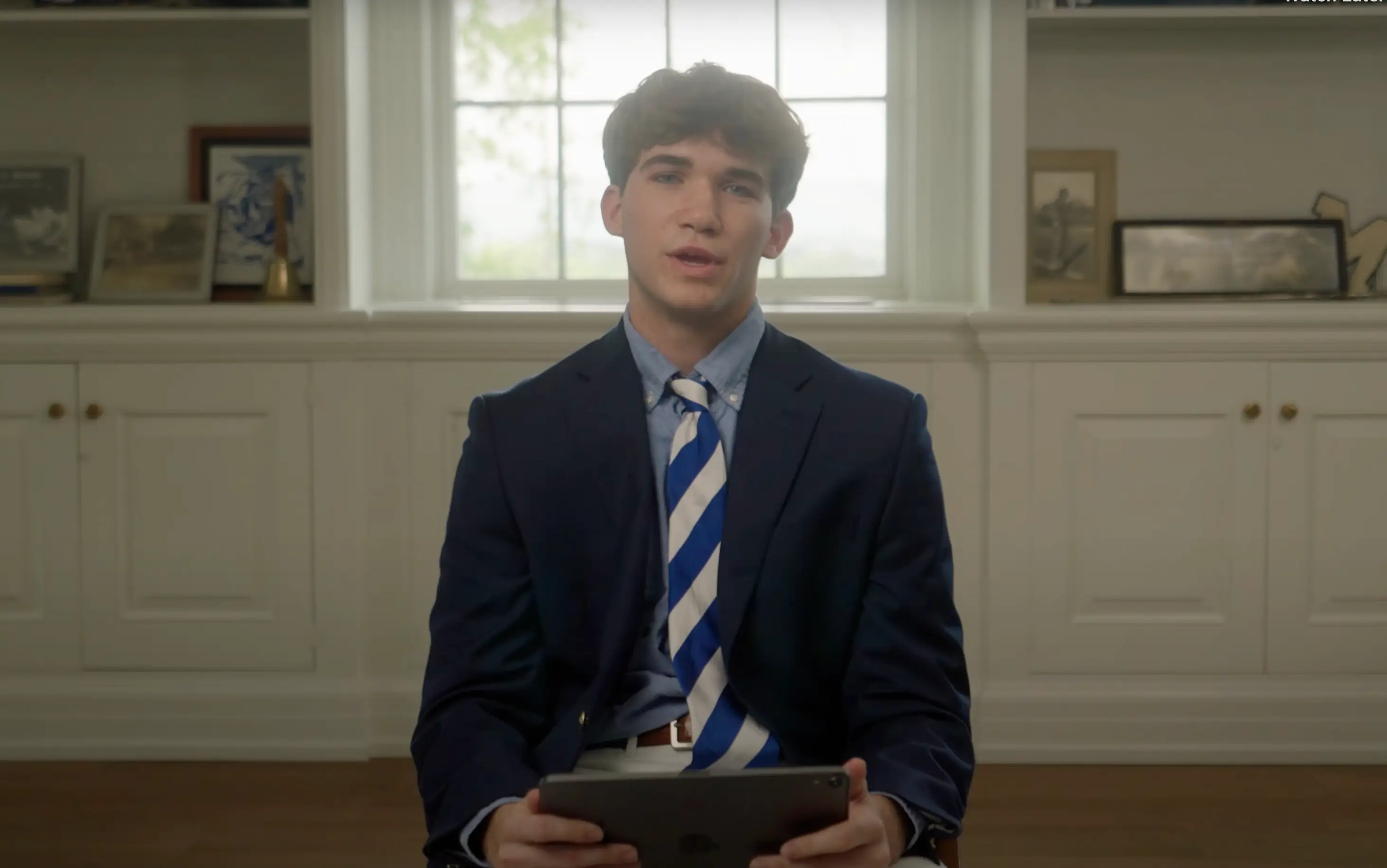 The students sat down to answer questions (McCallie School)