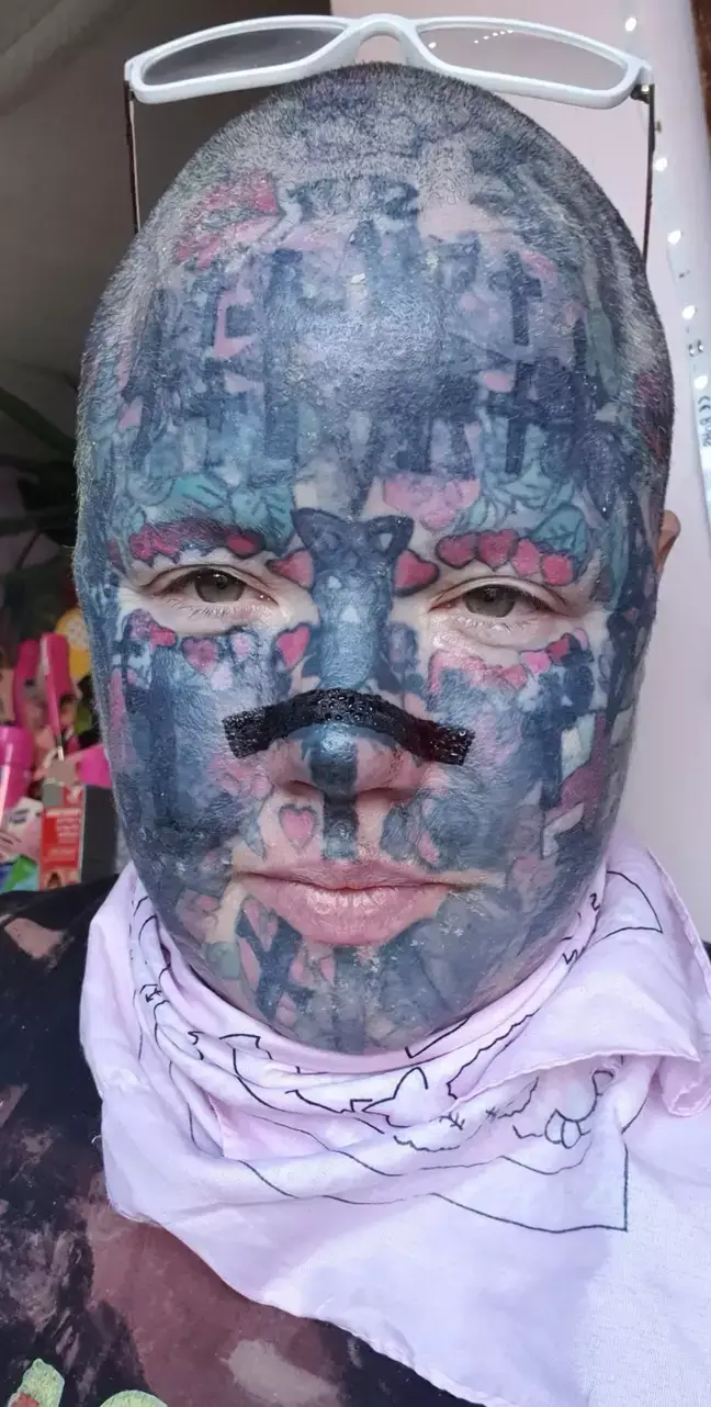 The tattooed mum says some artists have turned her away.