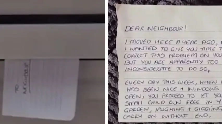 Parents shocked after receiving note telling them to 'limit child's time outside' or they'd call police