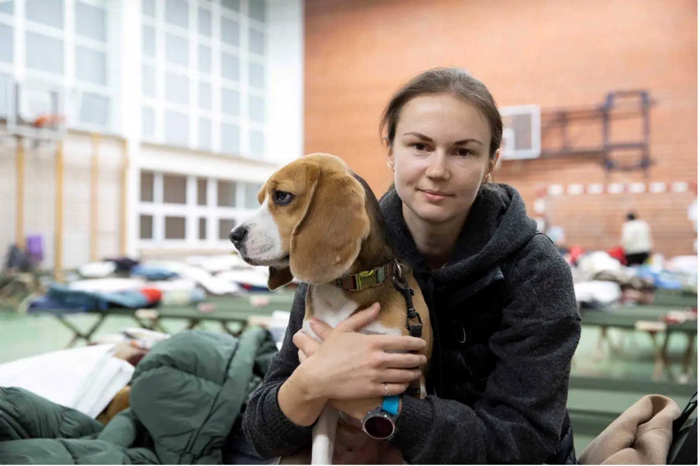 Yana and her dog Athena. (